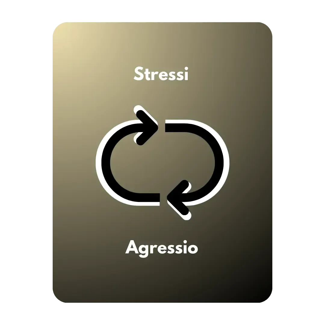 Infograafi, stressi vahvistaa agressiota.
