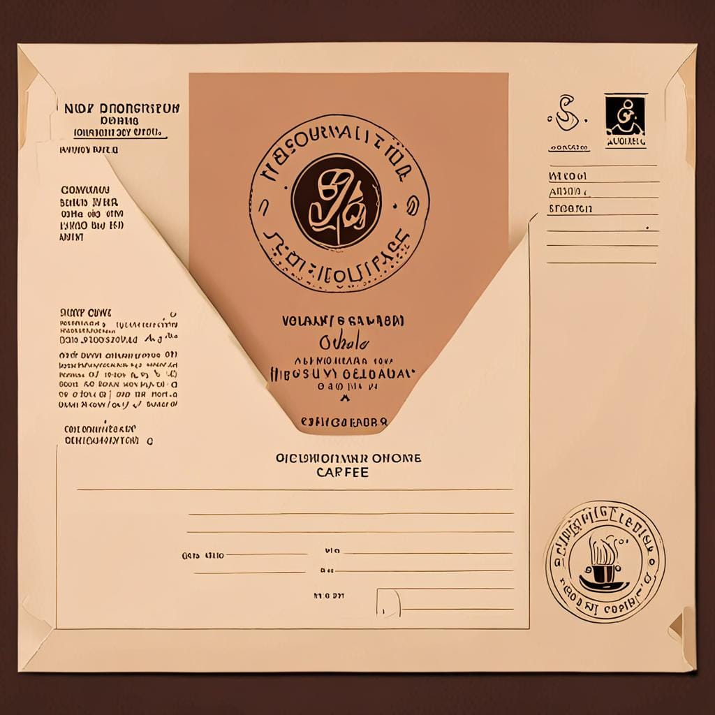 premium coffee laboratory envelope