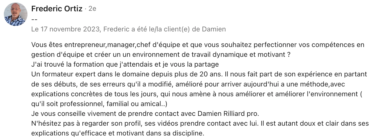Avis client
