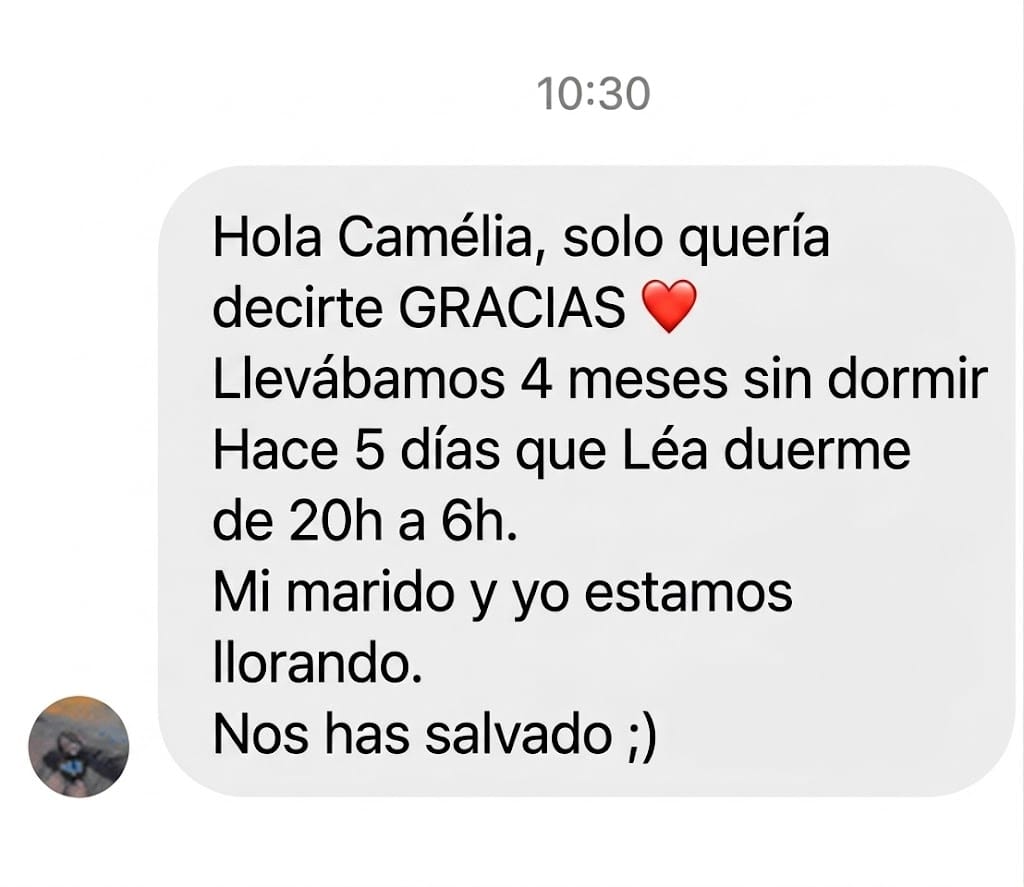 Mensaje Léa agradecimiento mamá