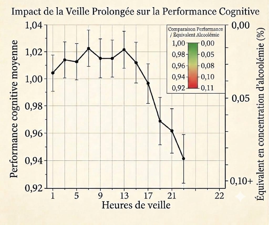 Impact de la veille prolongée sur la performance cognitive