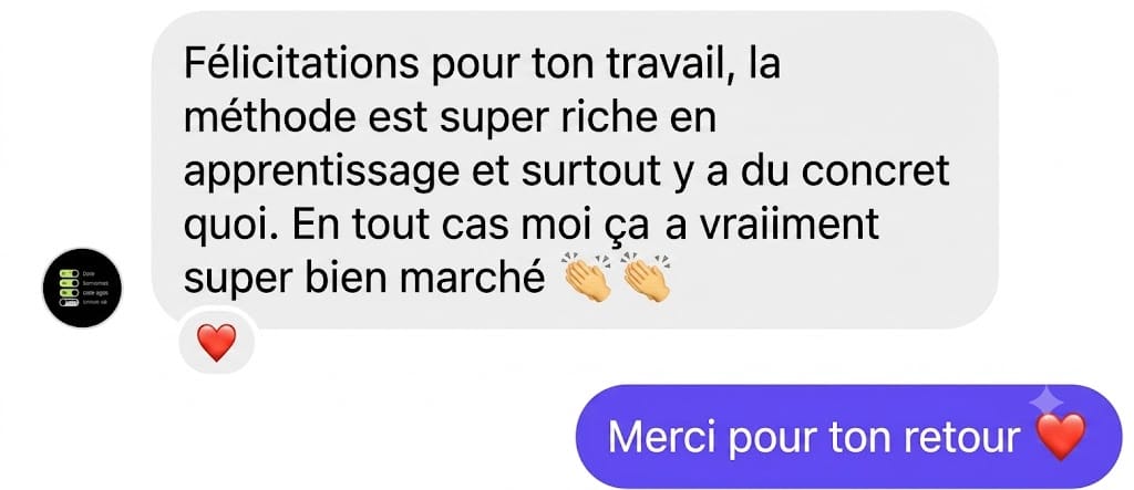 Témoignage : méthode concrète qui a super bien marché