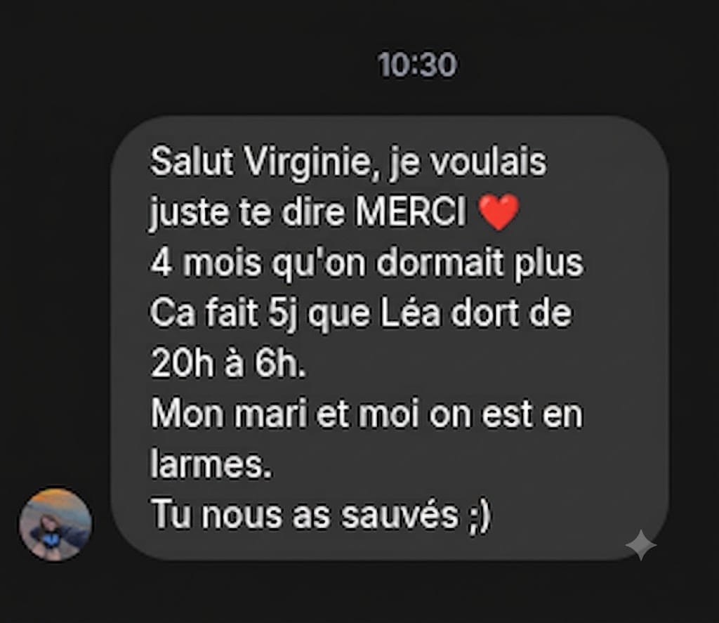Message Léa remerciement maman
