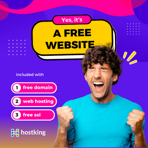 get a free website with Hostking