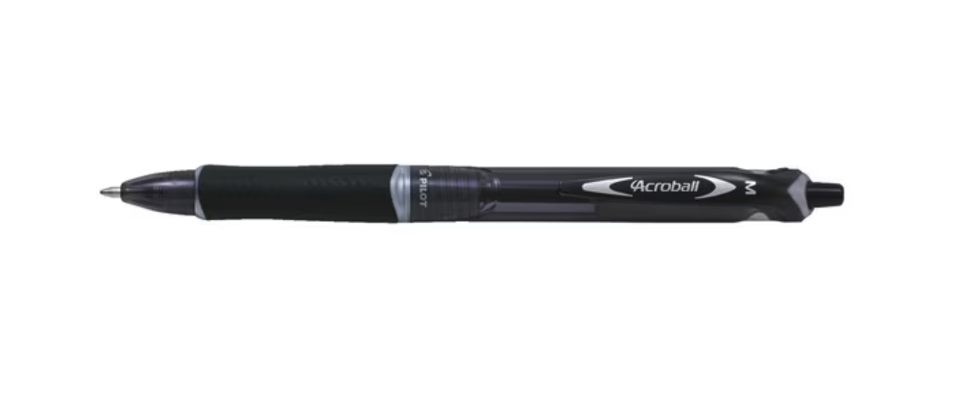 Pilot Acroball Retractable Ballpoint Pen Medium Black
