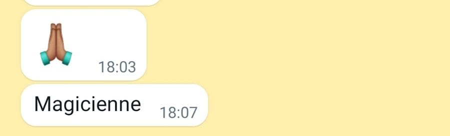 Message : magicienne