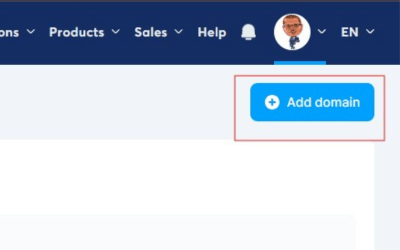 Click add domain in Systeme io
