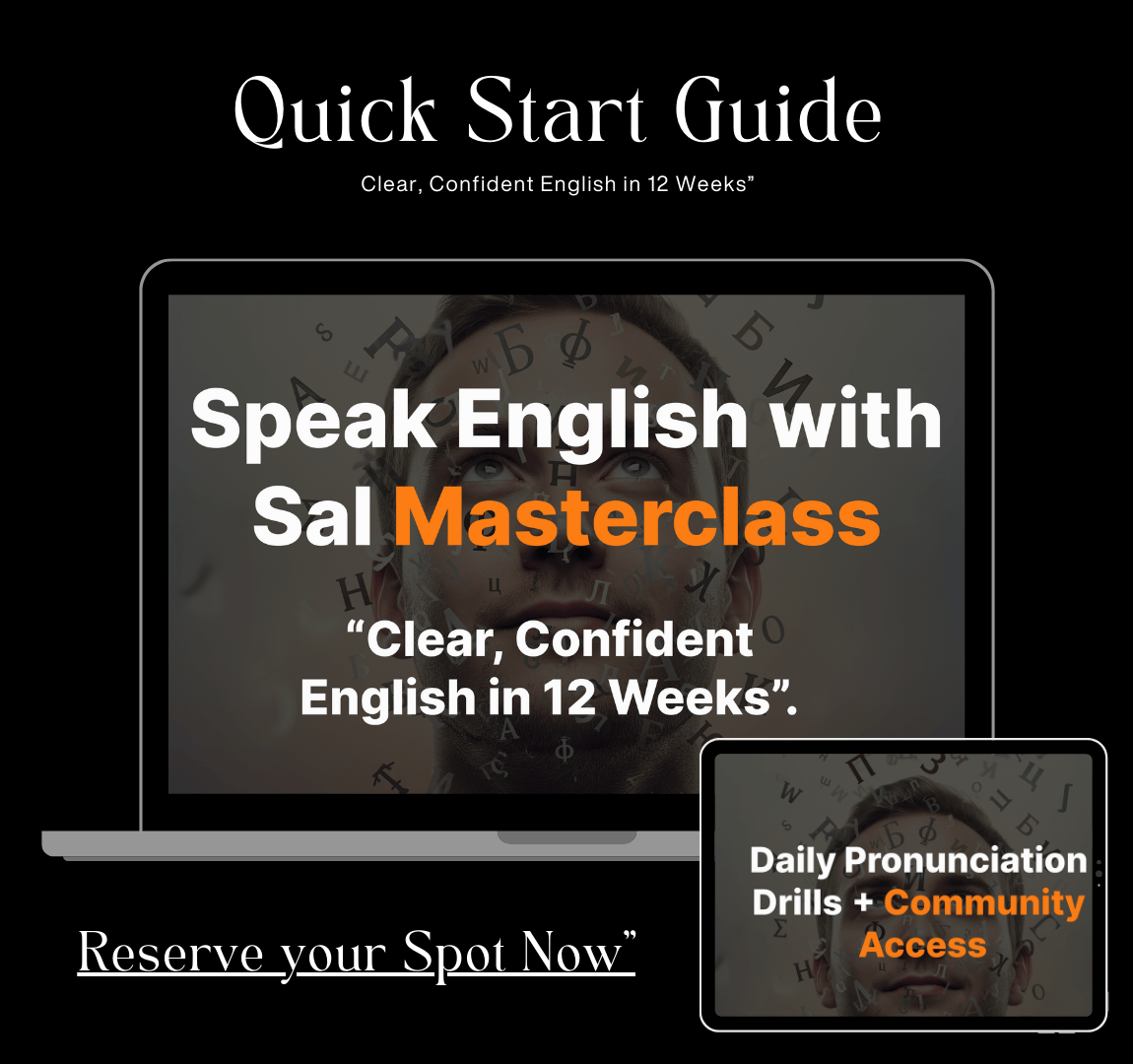 Clear, Confident English in 12 Weeks”.