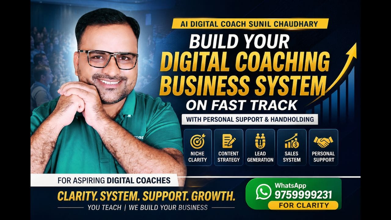 How AI Digital Coach Sunil Chaudhary Helps Aspiring Digital Coaches Build a Profitable Digital Coaching Business Faster