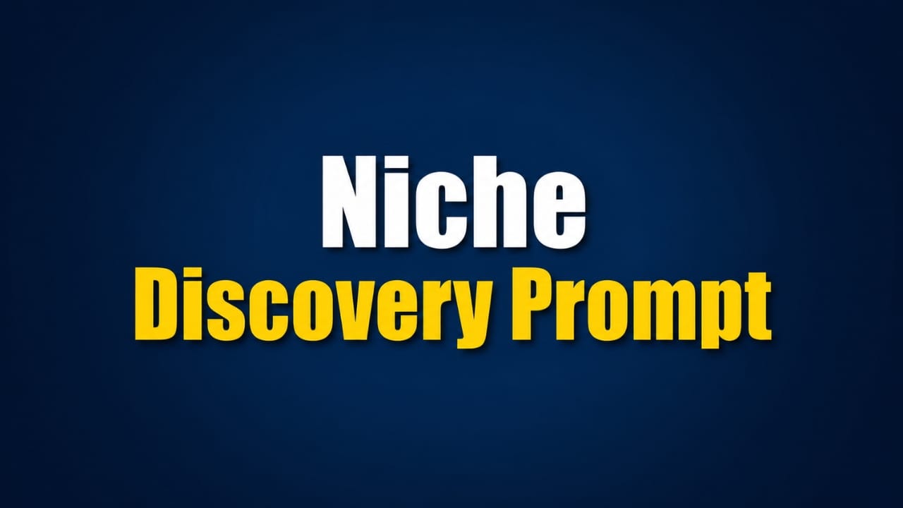 Niche Discovery Prompt By Sunil Chaudhary, Digital Coach Business Mentor