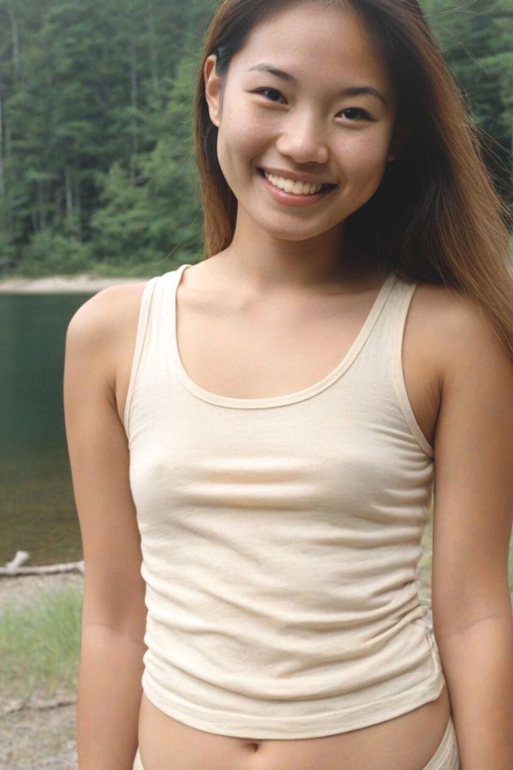 beautiful asian girl smiling