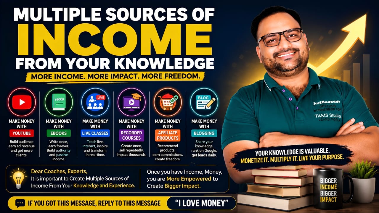 Why Coaches & Experts Must Create Multiple Sources of Income