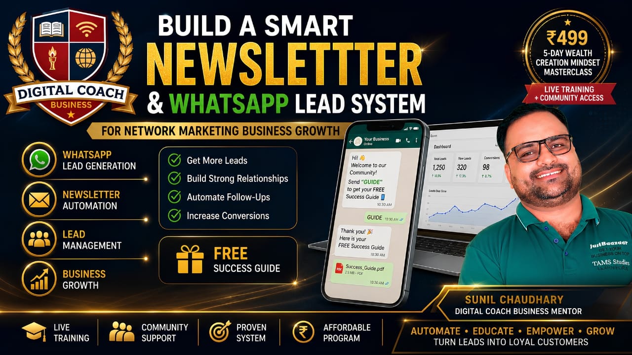 How to Build a Smart Newsletter and WhatsApp Lead System for Network Marketing Business Growth