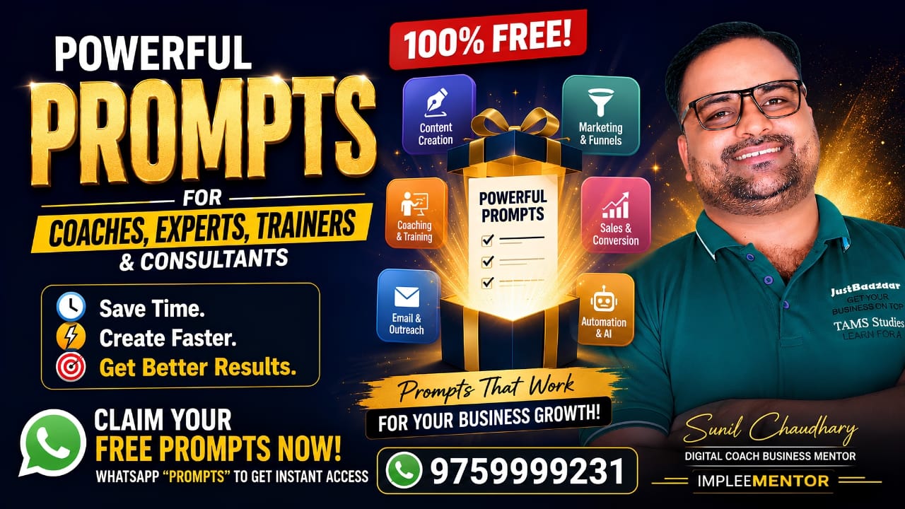 Amazing Prompts for Digital Coaches, Experts, Trainers and Consultants