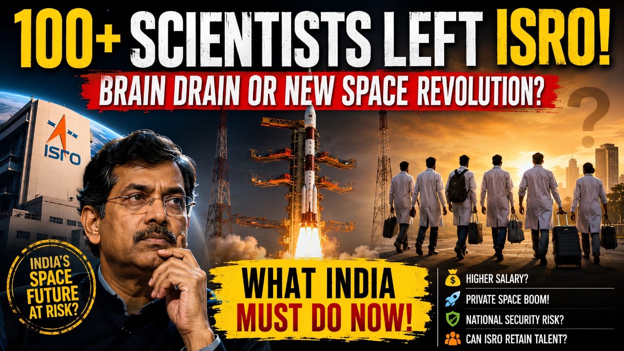 100+ ISRO scientists resigned. Discover why they're leaving, the rise of private space startups, and what it means for India's future