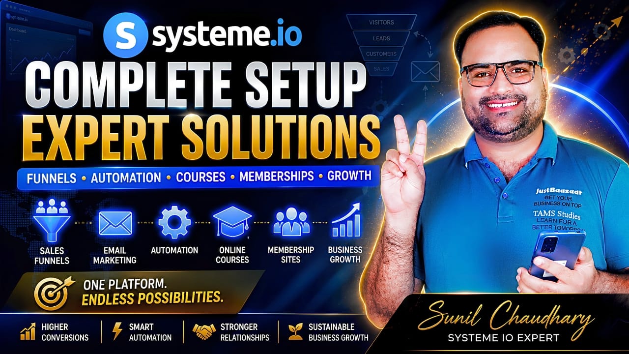 Systeme io Expert, Freelancer & Set up Consultant | Sunil Chaudhary