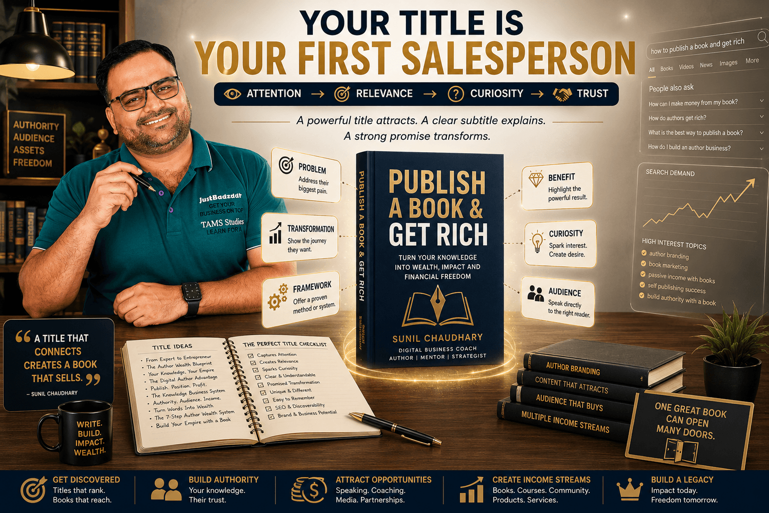 How to create a powerful book title subtitle and promise that attract readers and strengthen author branding
