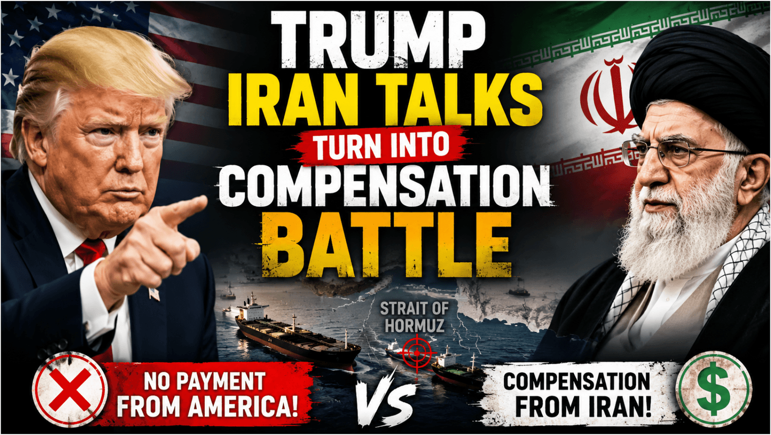 Trump rejects Iran’s compensation demand and seeks payment from Tehran as Hormuz talks face new pressure and global oil risks.