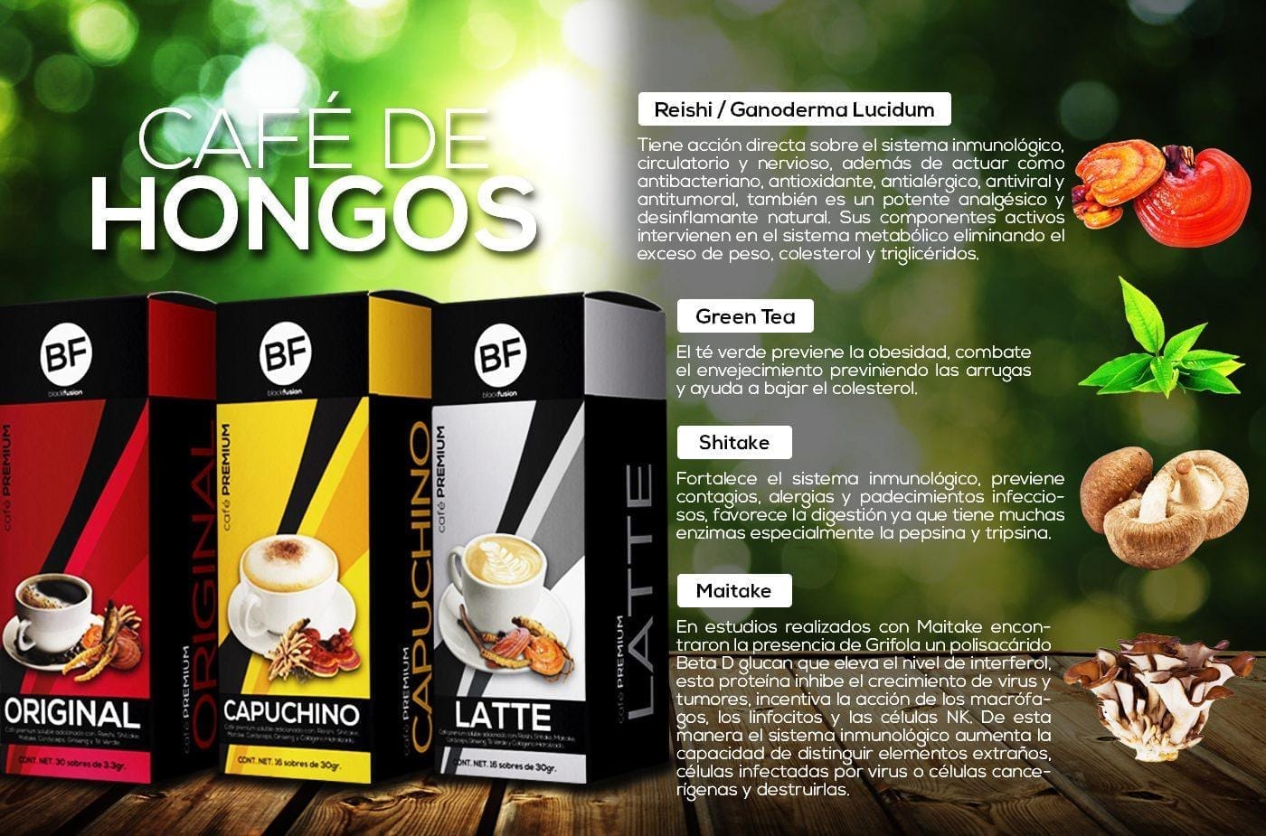 Cafe con Ganoderma Lucidum Black Fusion Jiutepec Morelos México