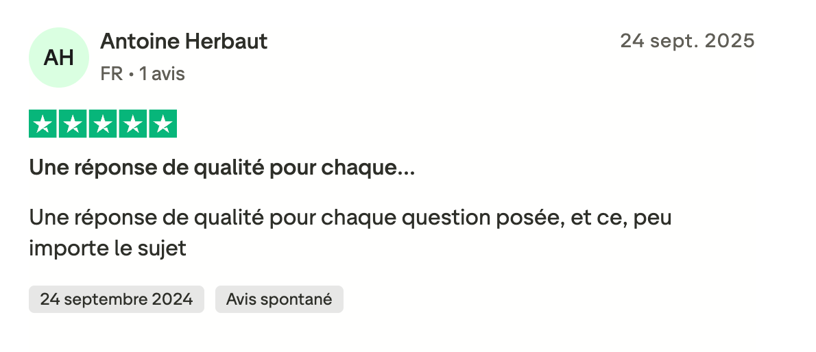 Témoignage client