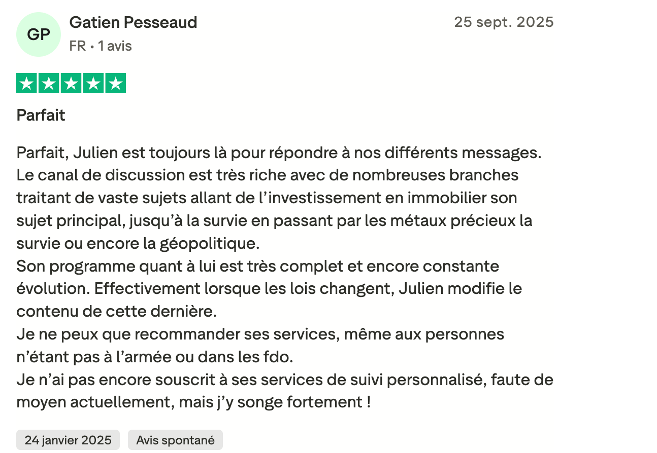 Témoignage client