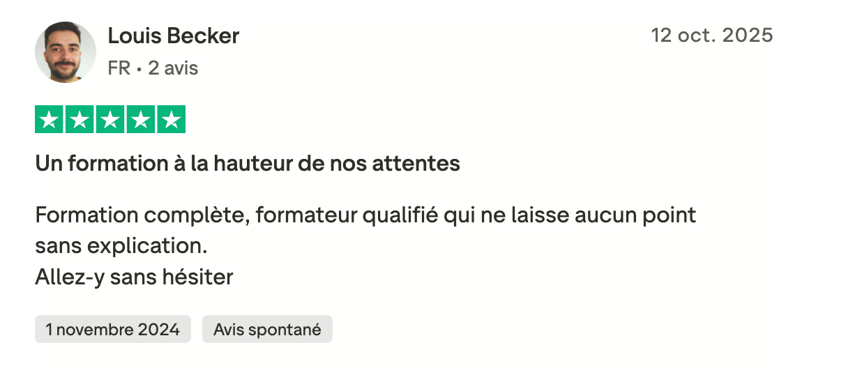 Témoignage client
