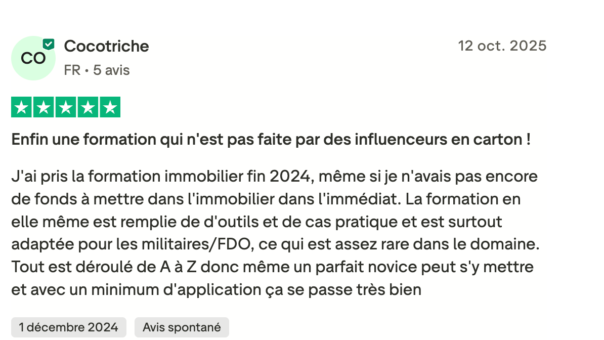 Témoignage client