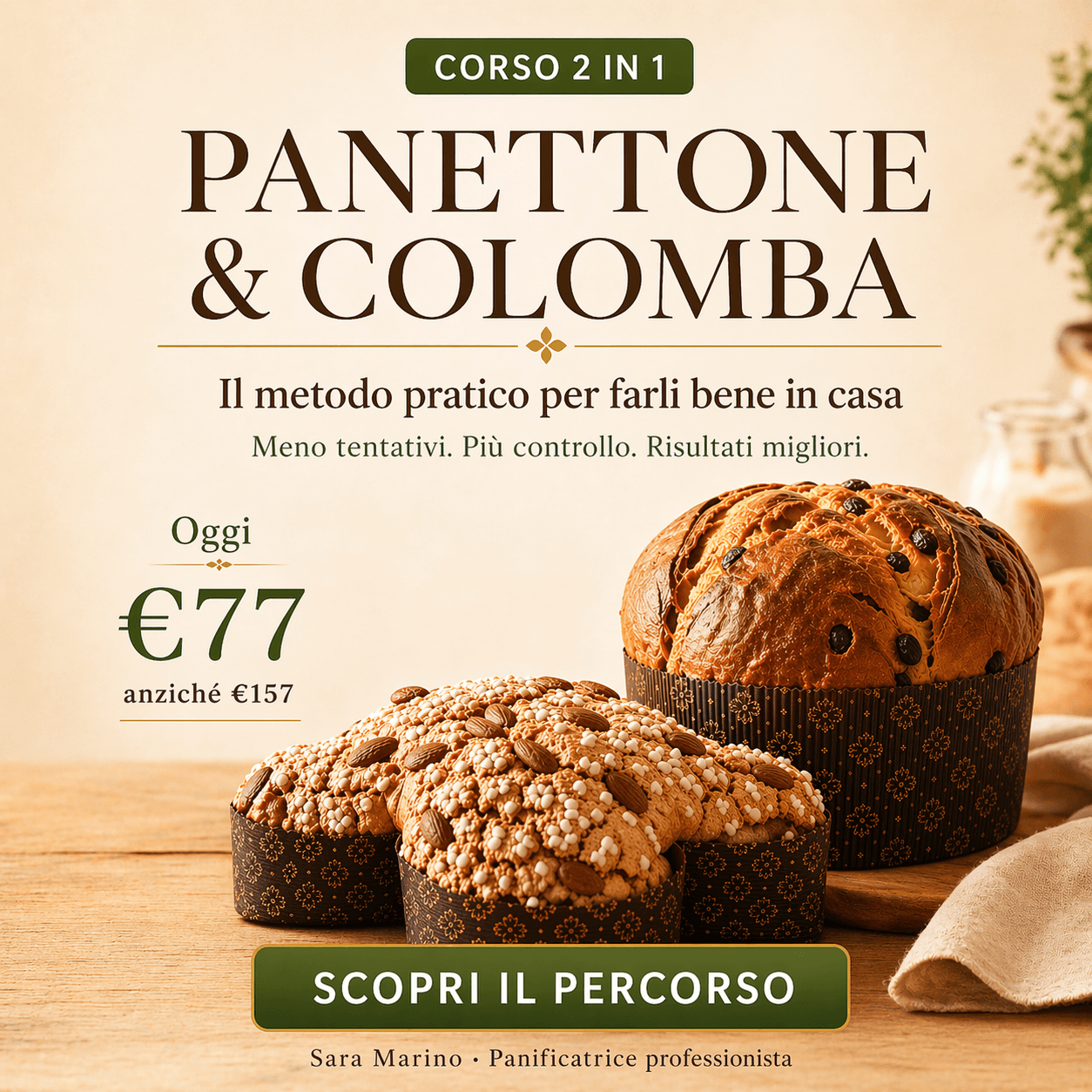 Creative quadrata Panettone e Colomba