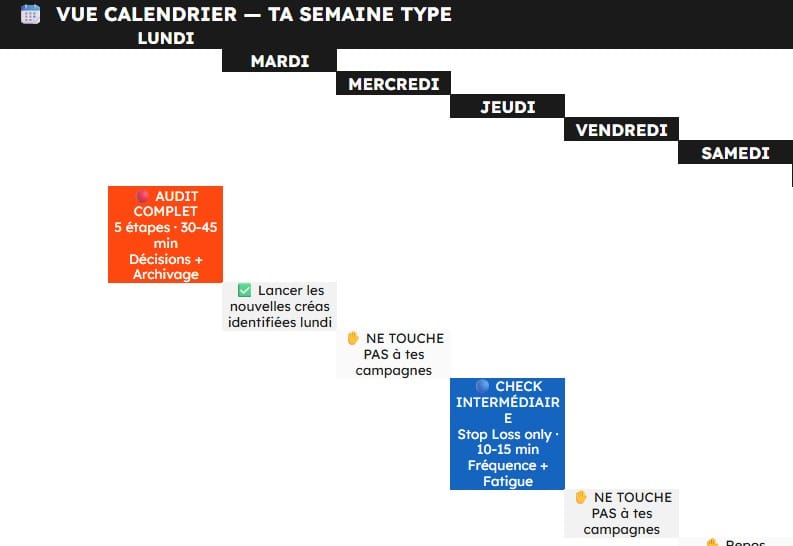 Routine d'optimisation hebdo