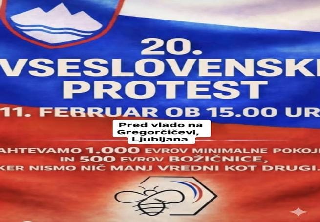 Pavel Rupar in upokojenci na protestu v Ljubljani