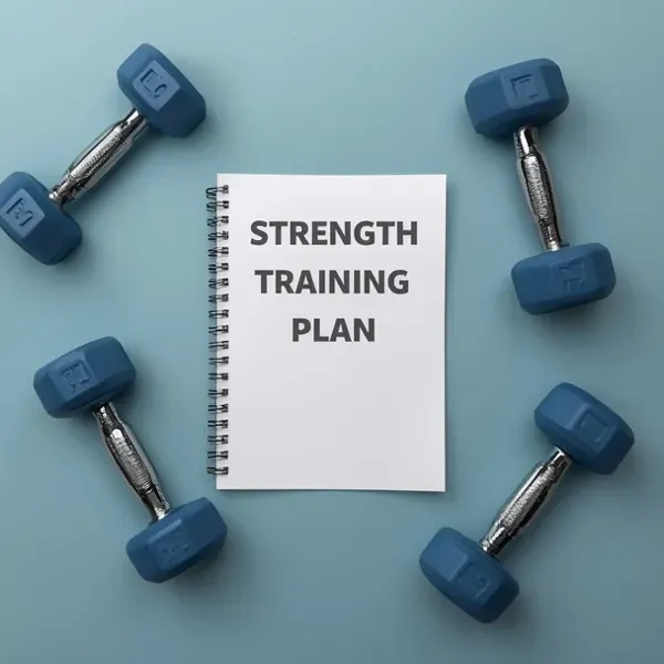 strength training plan booklet, dumbbells