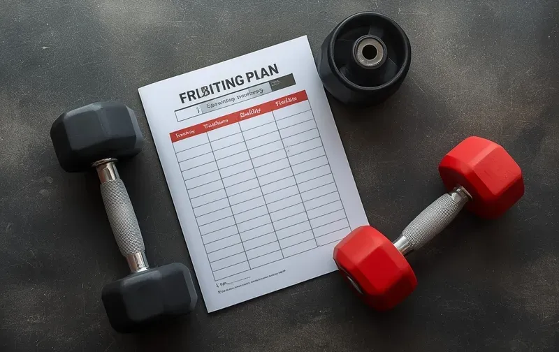 strength training plan booklet, dumbbells
