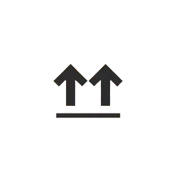 two upward chevrons above a short horizontal bar