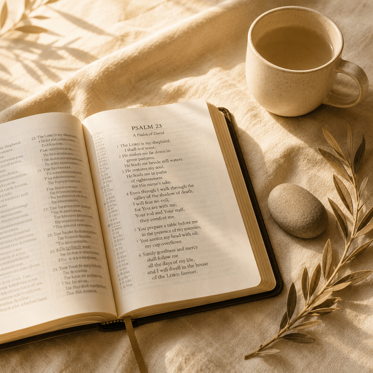 Open Bible — Psalm 23