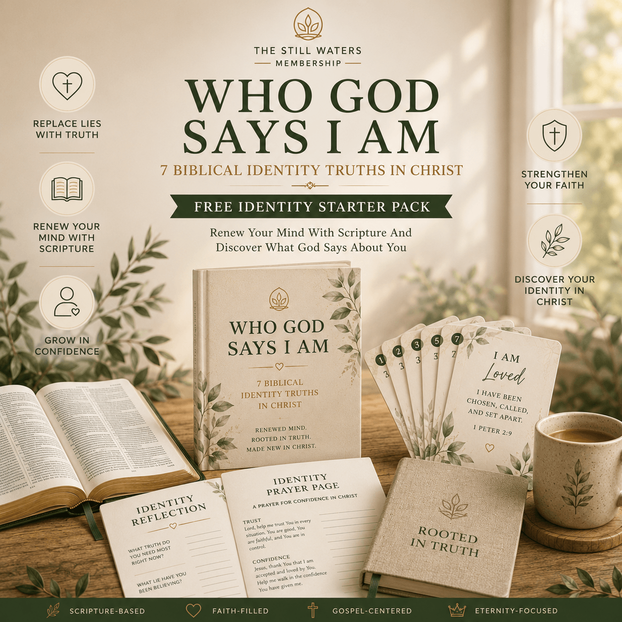 Who God Says I Am — 7 Biblical Identity Truths Free Starter Pack