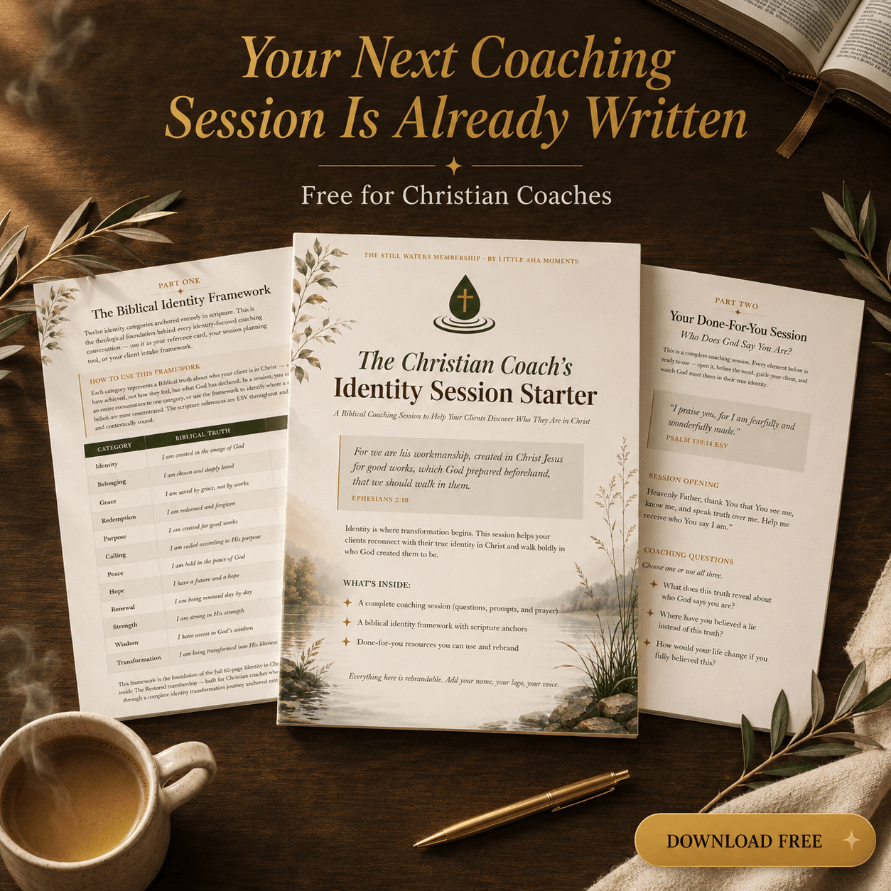 The Christian Coach's Identity Session Starter — complete coaching session preview
