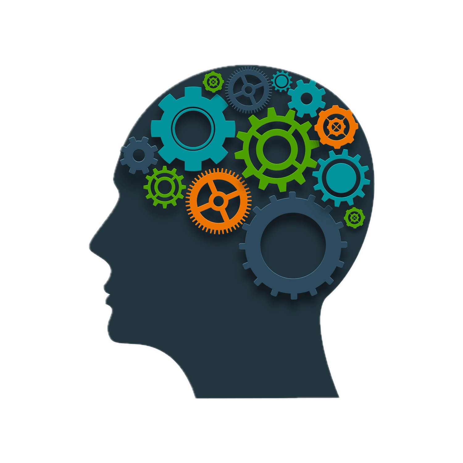 tête d'une personne qui se concentre