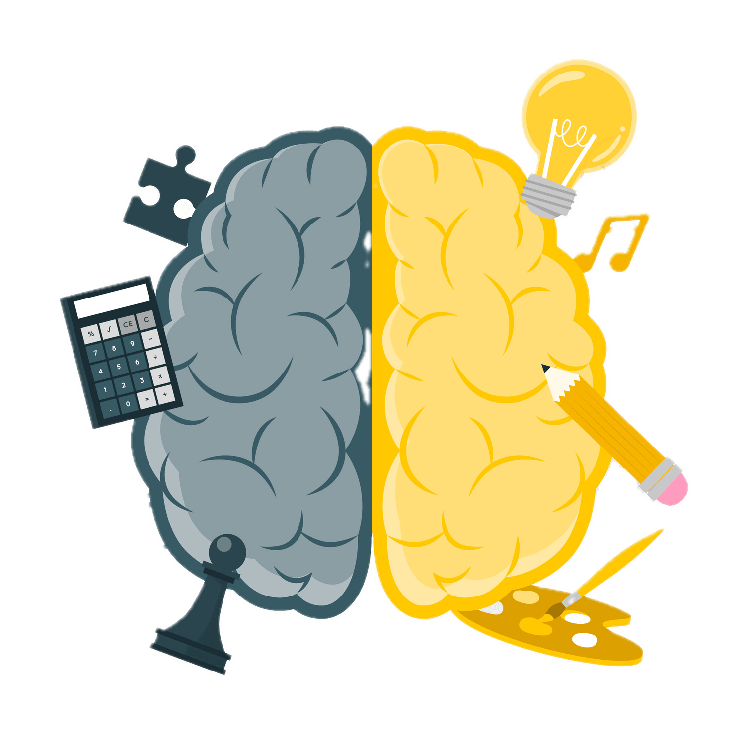 cerveau discipliné qui a éliminé les distractions et reste concentré