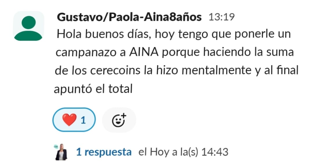 Mensaje de una familia de Cerebritos