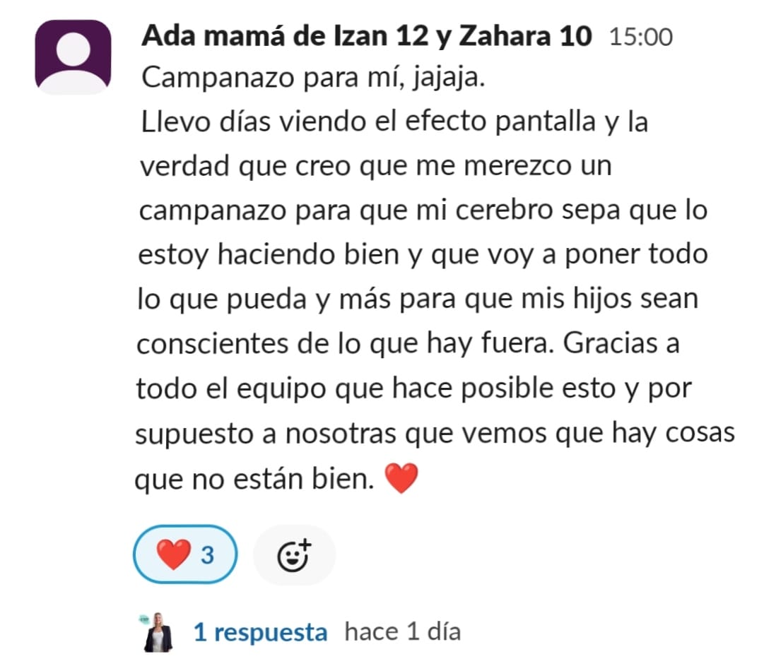 Mensaje de una familia de Cerebritos