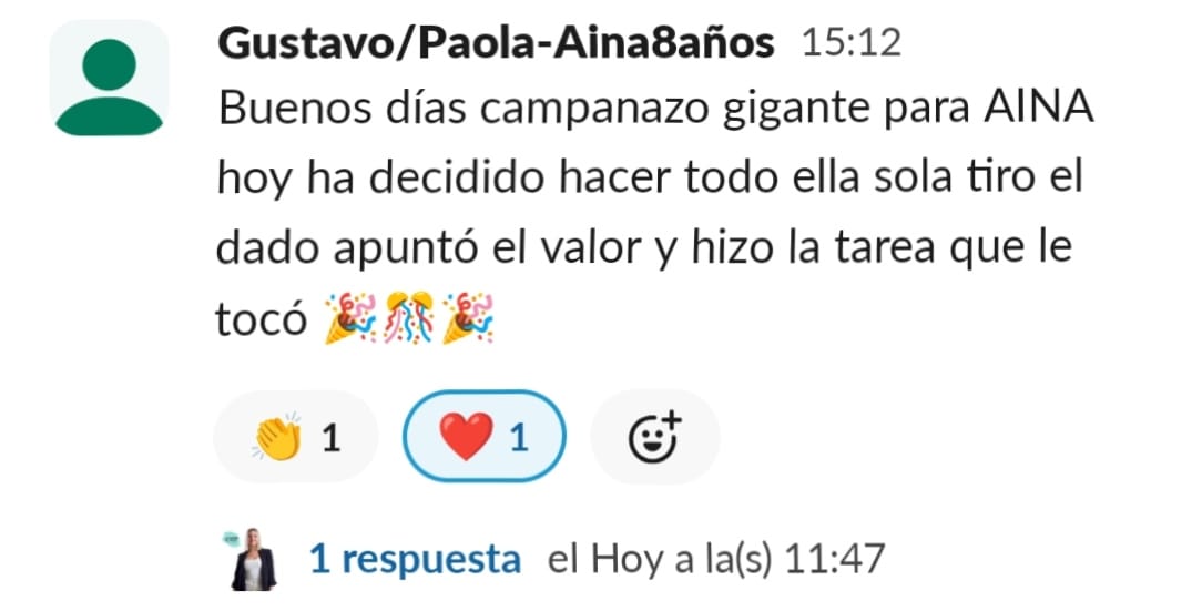 Mensaje de una familia de Cerebritos
