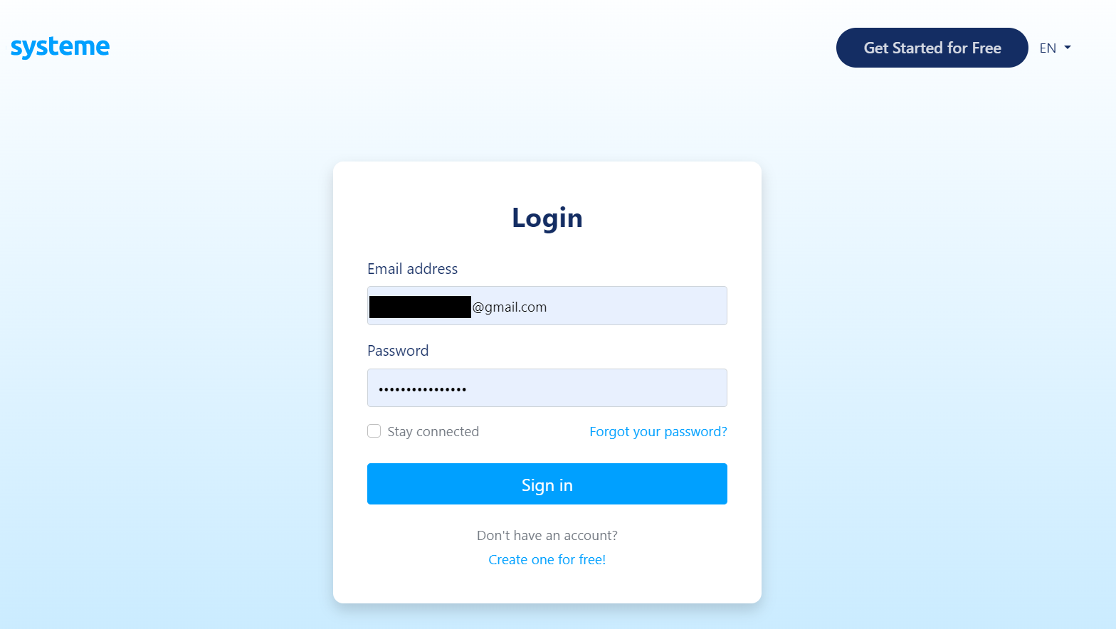 Systeme.io LOGIN