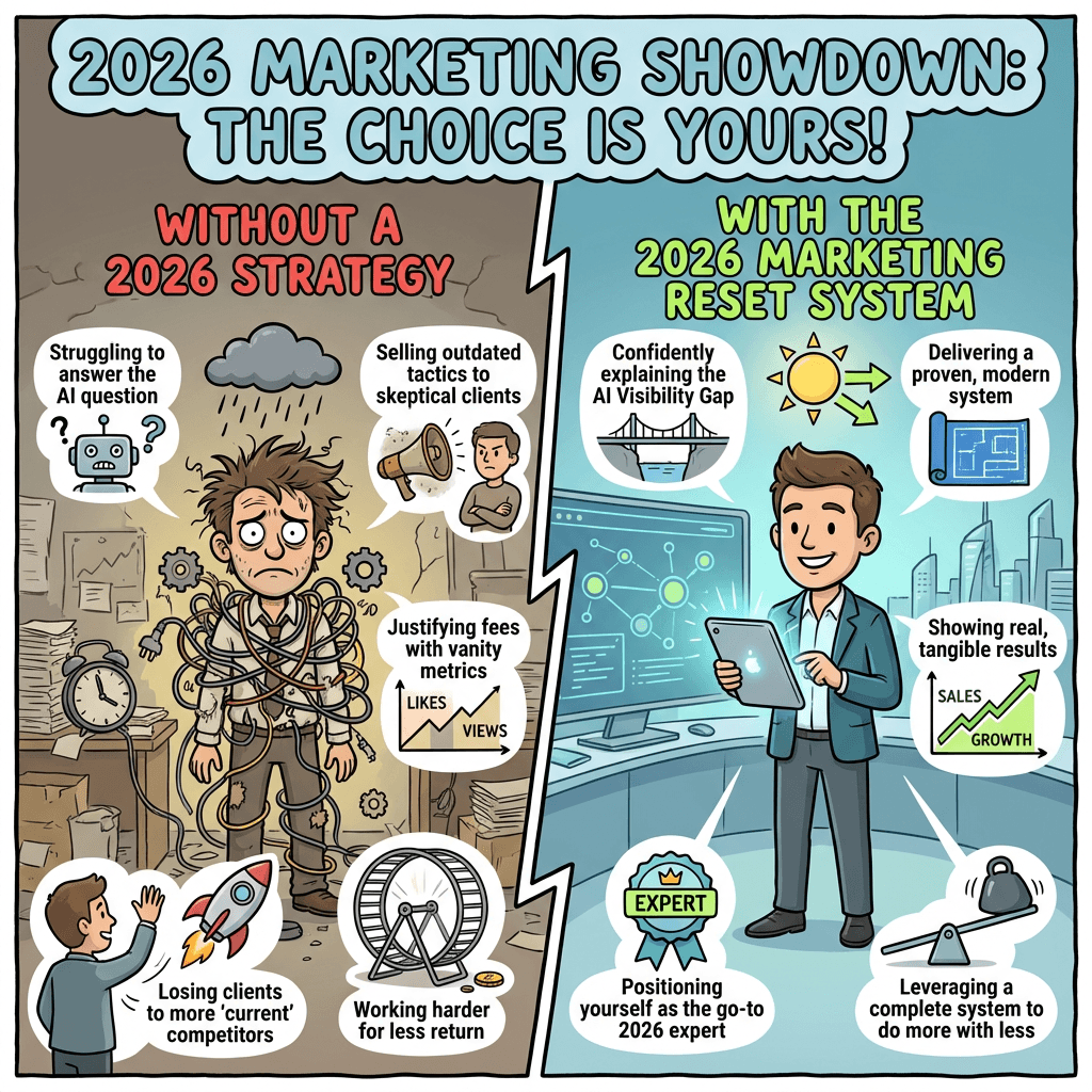 Comparison between What You're Doing Now to The2026 Marketing Reset System Way