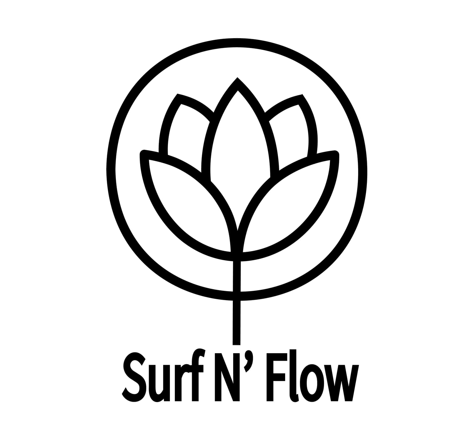 logo surf n'flow, des tapis yoga et surf nomade pour le voyage