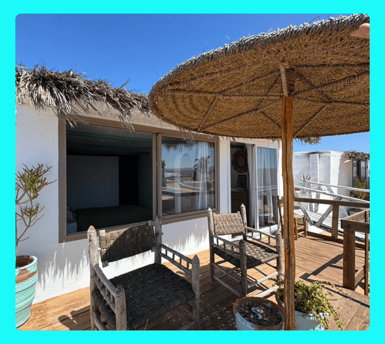 terrace with view on the sea in cap sim Maroc