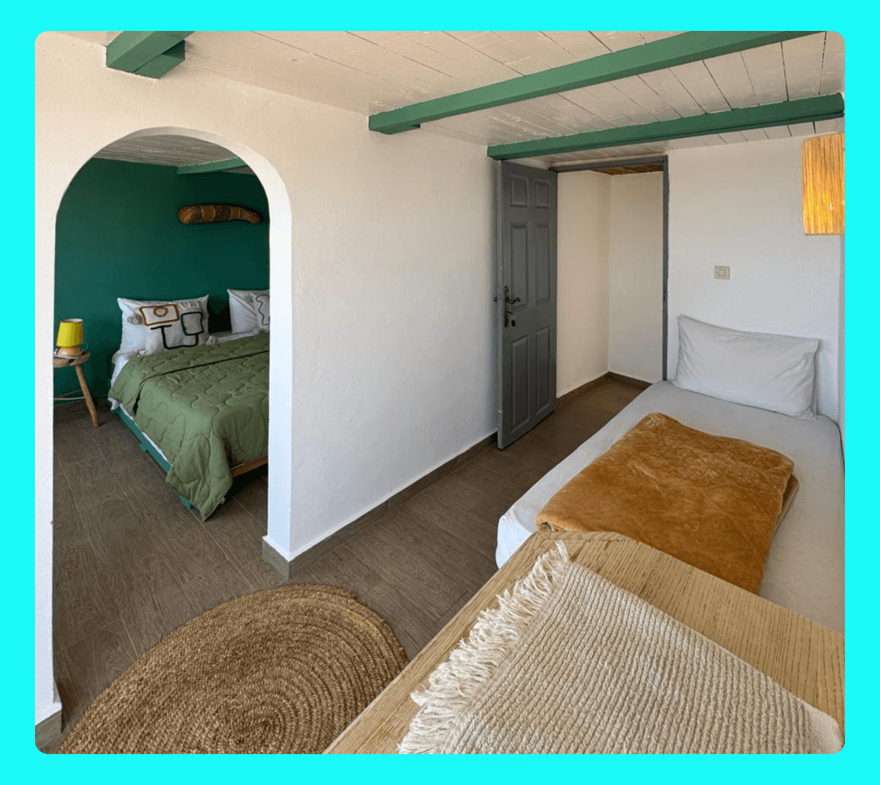 single, double, triple in the garden of surfhouse Morocco