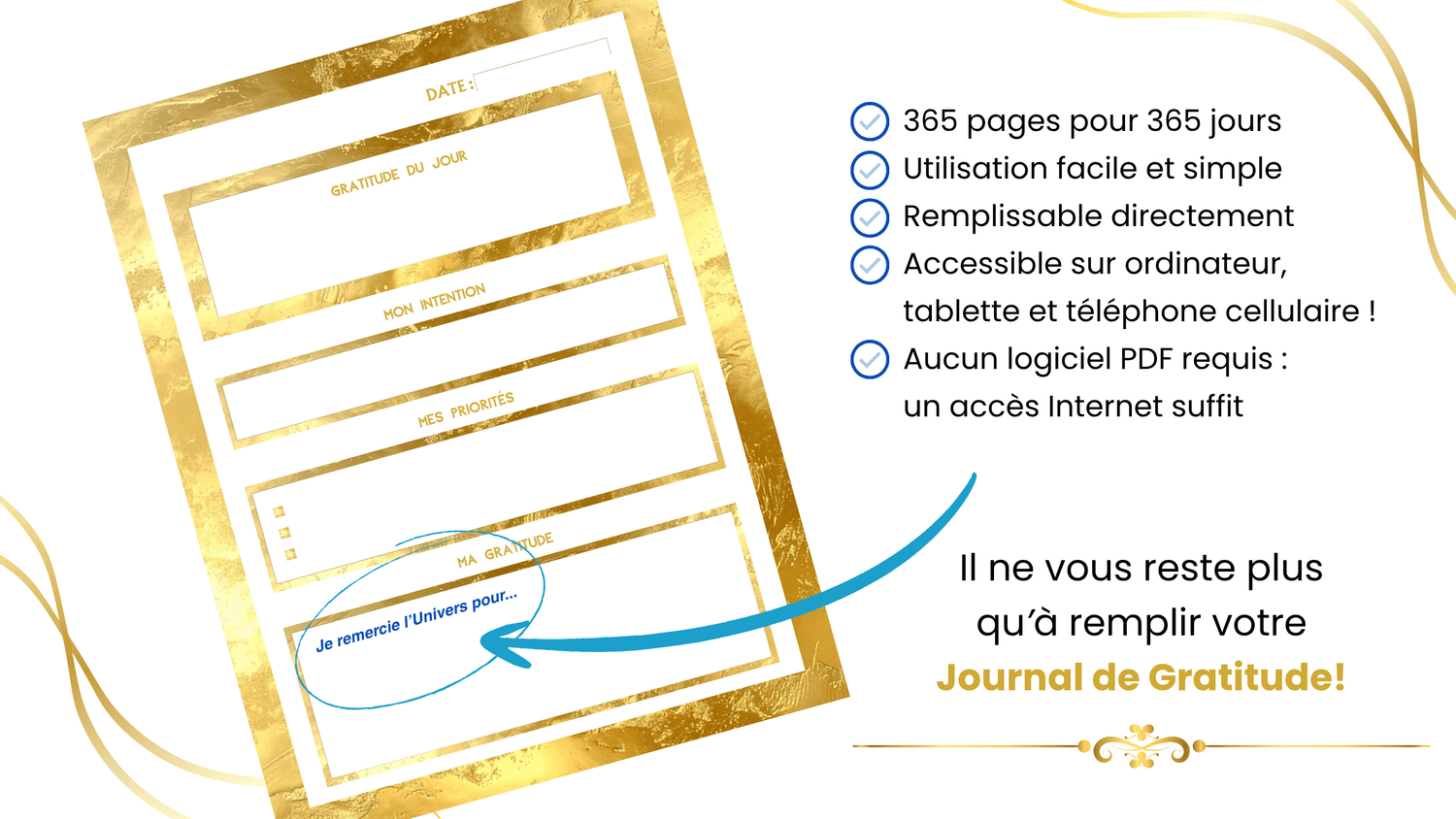 Démonstration — Journal de Gratitude 365 jours