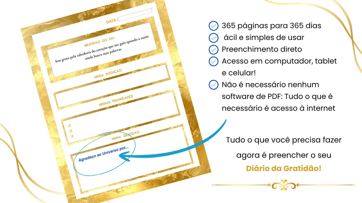 Pré-visualização — Diário de Gratidão 365 dias
