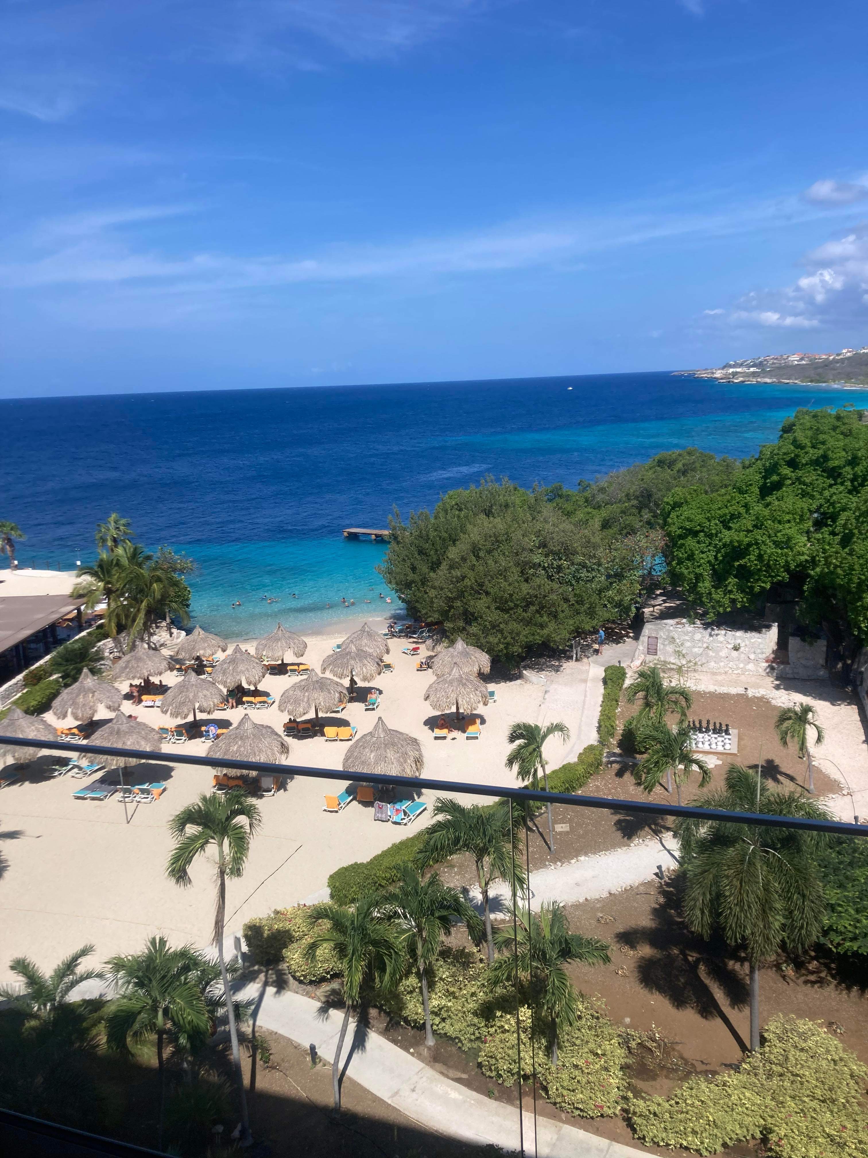 view from a clients room in Curacao