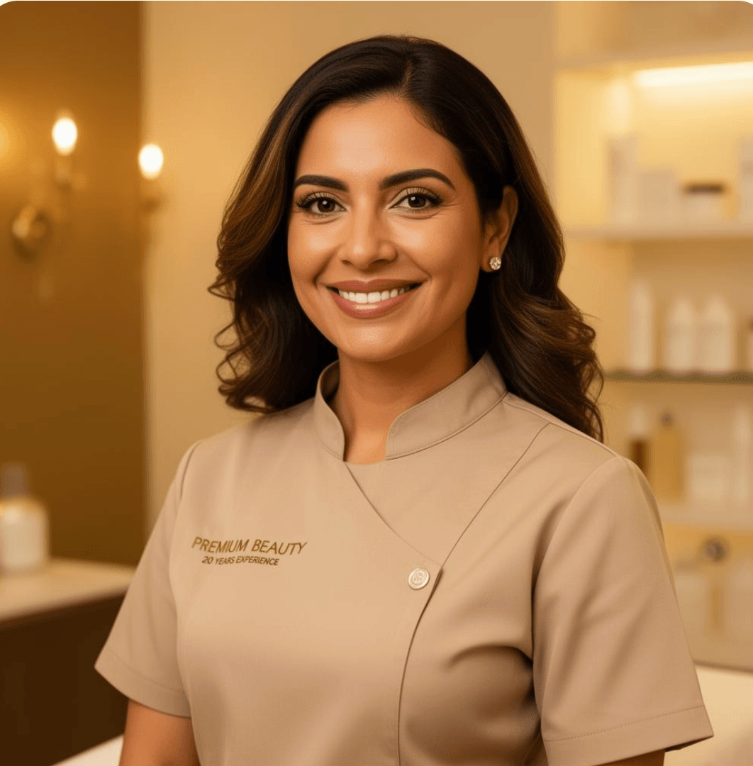 Instructora profesional de depilación con cera